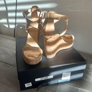 Giuseppe Roz 90 Sand Vernice Blush Wedges